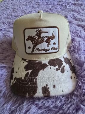 David and Young Cowhide Western Trucker Hat